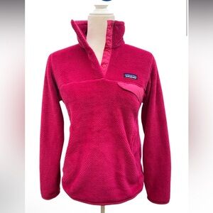 Patagonia Retool Snap T Fleece Pullover‎ Top Outdoor Fuchsia Women Size S